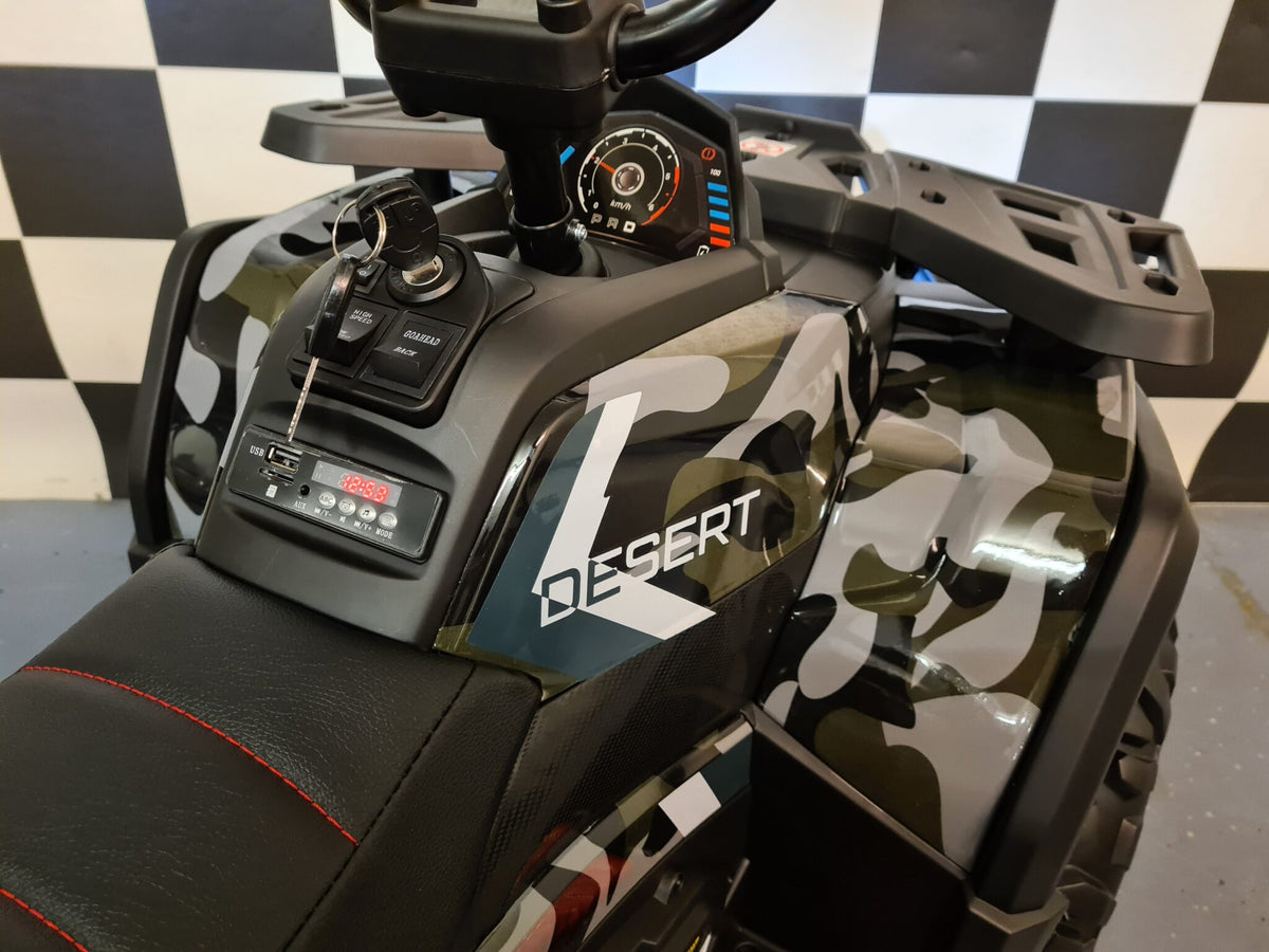Kids' quad 12V – 1 seat, camouflage green