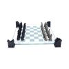Raised Fantasy Vampire & Werewolf Chess Set With Corner Towers 43cm