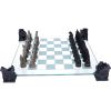 Raised Fantasy Vampire & Werewolf Chess Set With Corner Towers 43cm