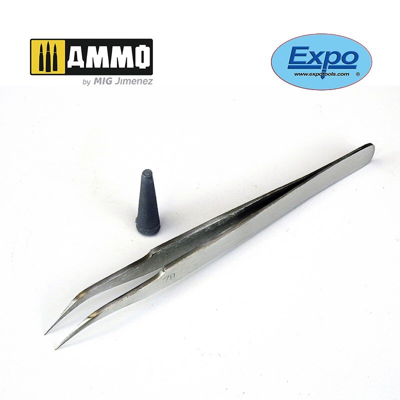 Stainless Tweezer No. 7 Curved