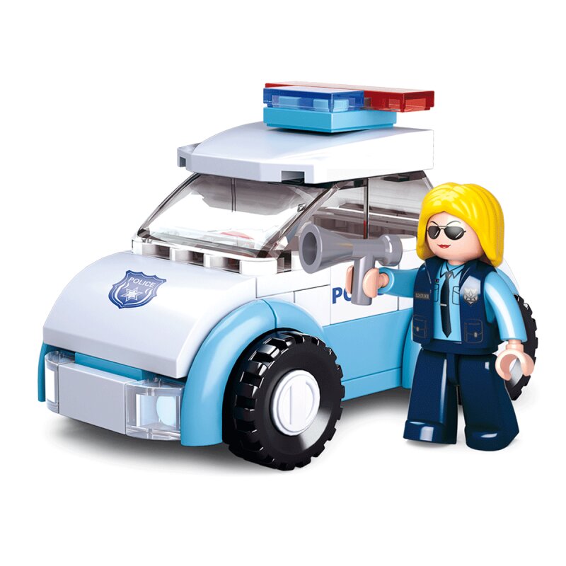 Policewoman in car