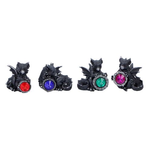 Midnight Reward Mini Dragon Figurine Set of 4