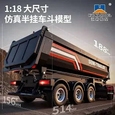 Huina 1509 1/18 RC Dumper Trailer – Remote-controlled Tipping Trailer for Truck