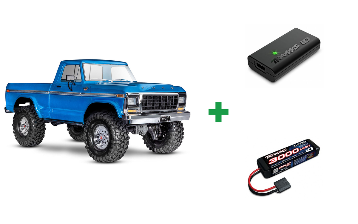 Kombopakke: TRX-4 Crawler Ford F150 ´79 RTR + USB-C lader og 2S batteri