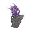 Amethyst Custodian Fantasy Purple Dragon Sitting On A Geode 22cm