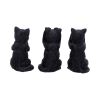 Three Wise Felines Black Cat Figures