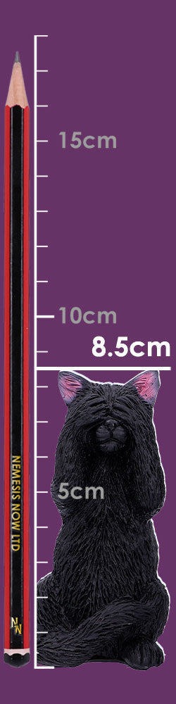 Three Wise Felines Black Cat Figures