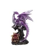 Black Drakaina and Dragonling Figurine
