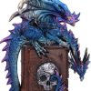 A Tale of Dragons Skull Book Figurine 22cm