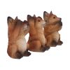 Three Wise Foxes Figurines 8.5cm