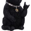 Metallicat Black Cat Throwing Rock Hand Sign