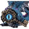 Keeper of the Key (Blue) – A Majestic Dragon Figurine