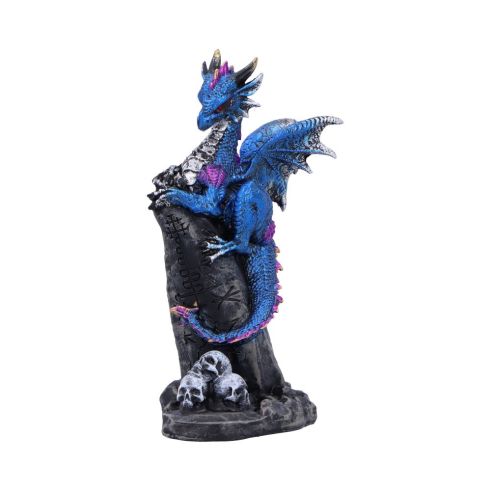 Cobalt Rune Protector Resin Dragon Figurine
