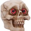 Eyes Wide Open (Red) Decorative Resin Skull
