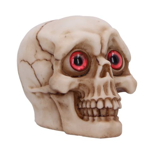 Eyes Wide Open (Red) Decorative Resin Skull