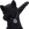 Hex and Flex Humorous Gothic Black Cat Figurine