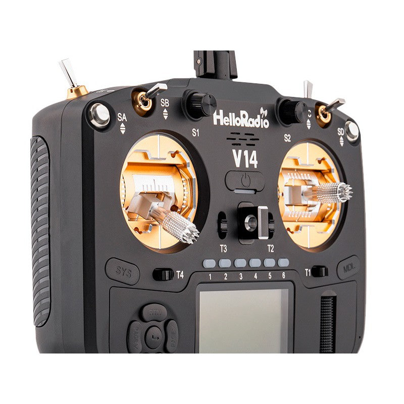 V14 MAX OLED 2,4GHz ELRS LBT Radio (Multimode - M2) - Black/gold