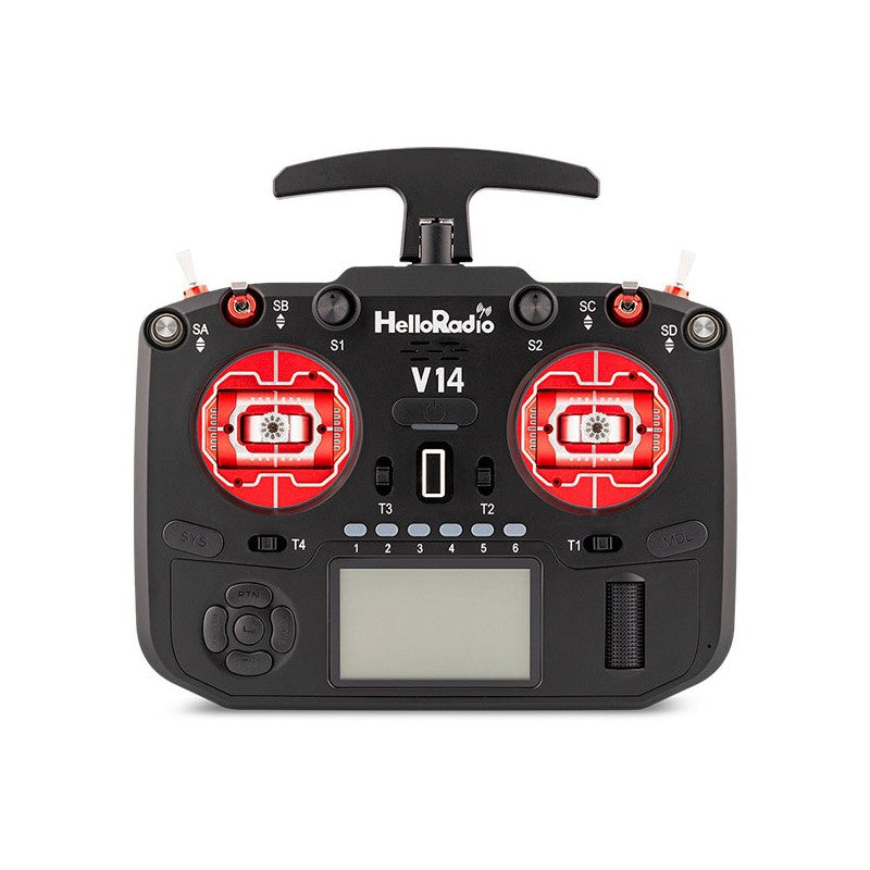 V14 MAX R9 OLED 2,4GHz 4in1 LBT Radio (Multimode - M2) - Black/Red