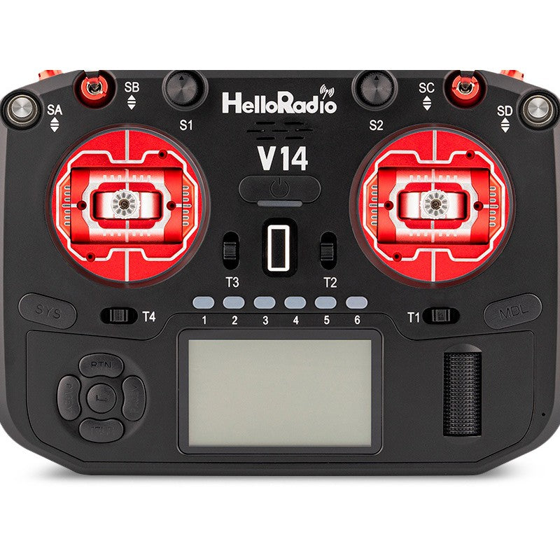 V14 MAX R9 OLED 2,4GHz 4in1 LBT Radio (Multimode - M2) - Black/Red