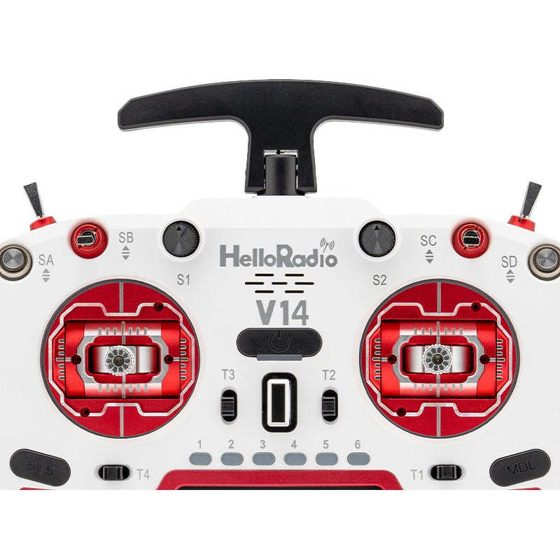 V14 MAX R9 OLED 2,4GHz ELRS LBT Radio (Multimode - M2) - Red/White