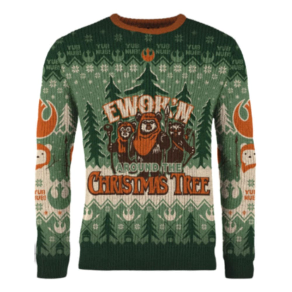 Star Wars Christmas Sweater Ewok'n around the Christmas Tree Size S