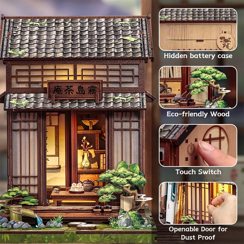 Miniature House Model Kit Kirishima Cha-an 19 x 14 cm