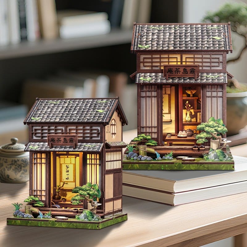 Miniature House Model Kit Kirishima Cha-an 19 x 14 cm