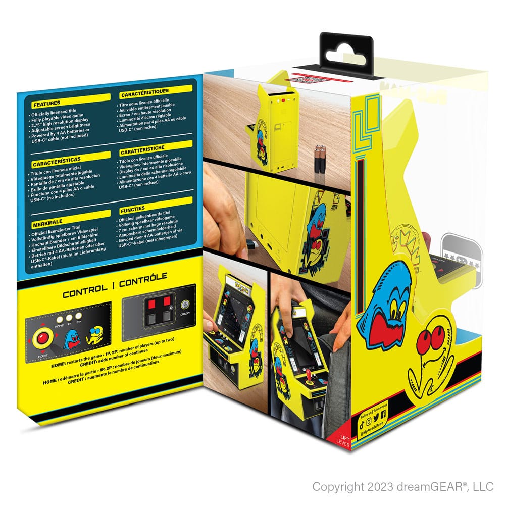 Pac-Man Portable Retro Arcade Micro Player Pro