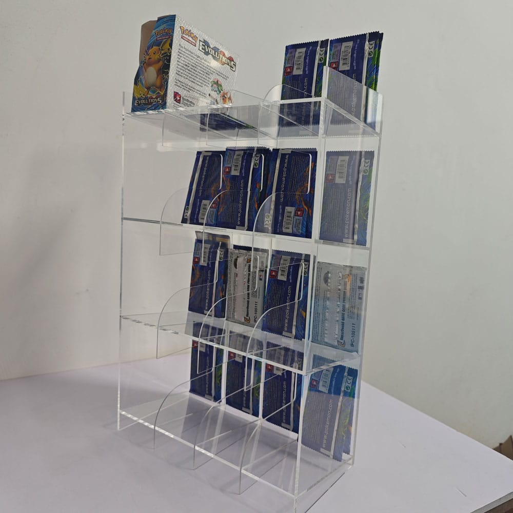 Acryl Counter Display for Trading Card Booster Packs