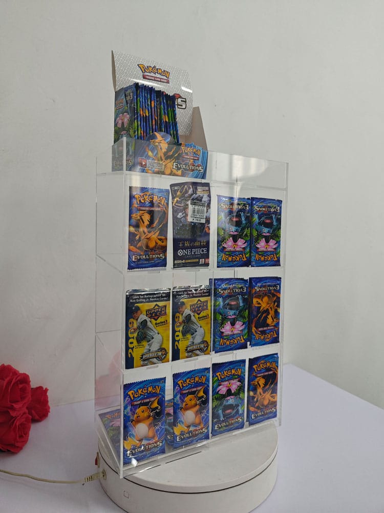 Acryl Counter Display for Trading Card Booster Packs