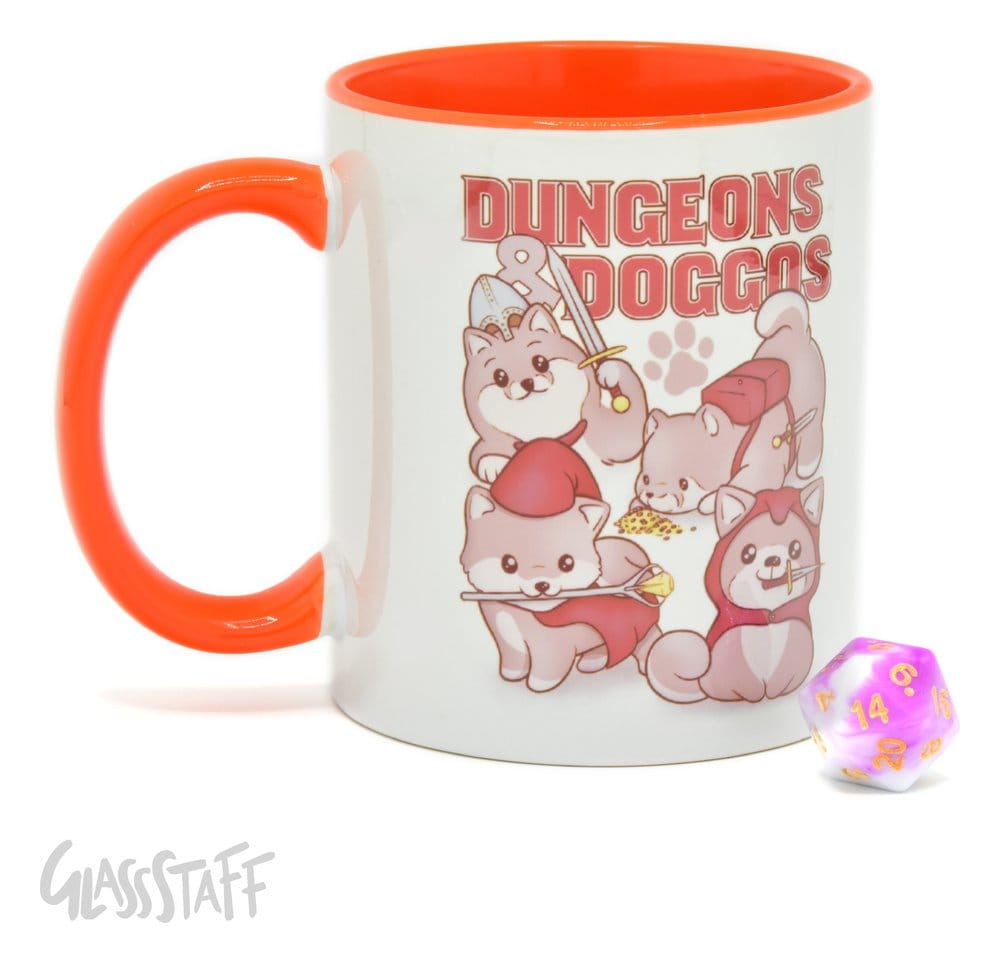 Glassstaff Gift Set Mug & Dice D20 Dungeons & Doggos