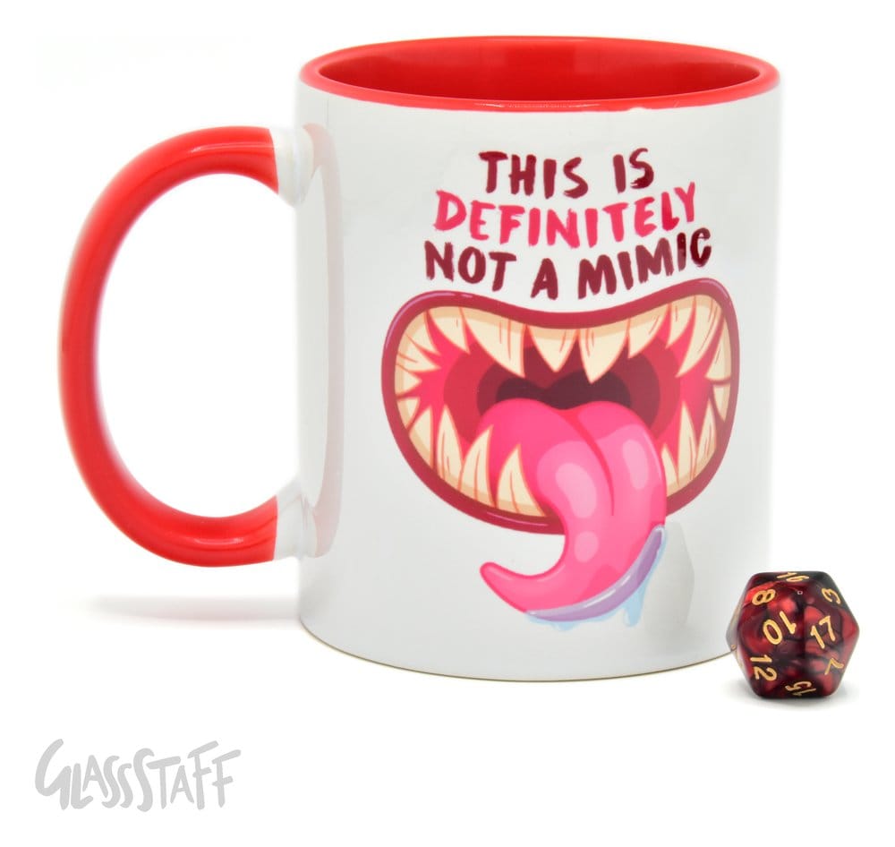 Glassstaff Gift Set Mug & Dice D20 Not a Mimic
