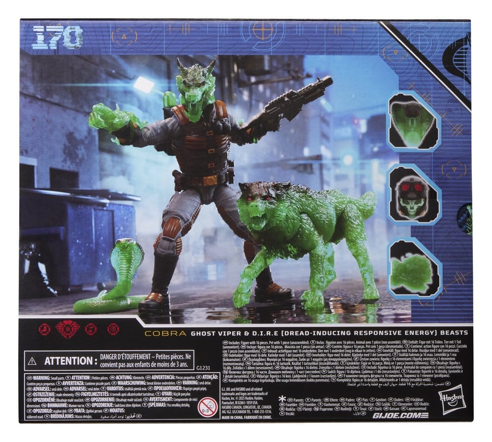 G.I. Joe Classified Series Action Figure #170 Ghost Viper & D.I.R.E. Beasts 15 cm