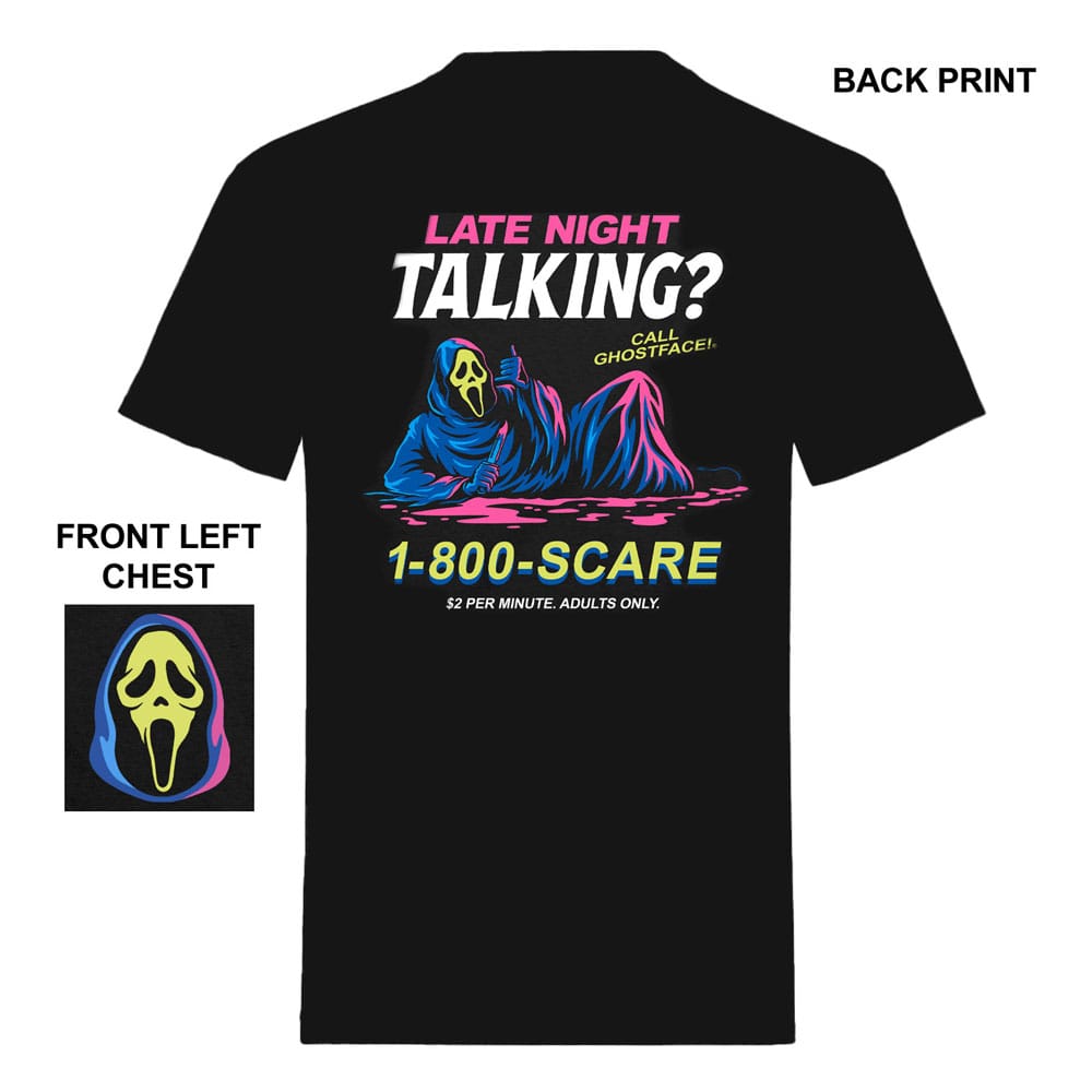 Scream T-Shirt Ghost Face Late Night Talking Size M
