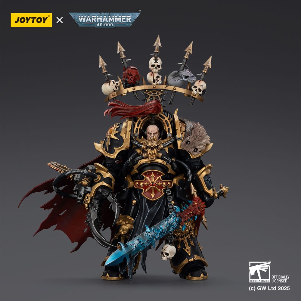 Warhammer 40,000 Action Figure Black Legion Abaddon the Despoiler with Drach'nyen and the Talo 16 cm