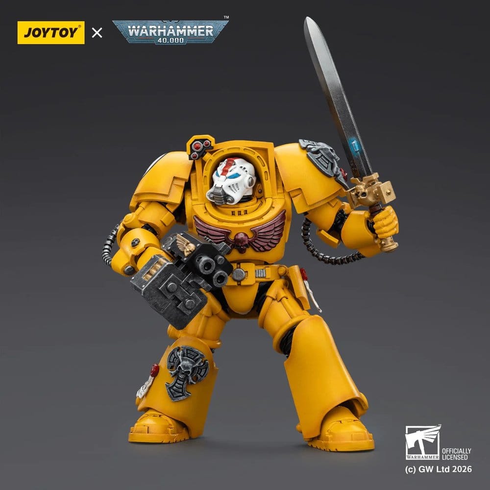 Warhammer 40,000 Action Figure Imperial Fists Terminator 1 with Power Sword and Storm Bolter 14 cm