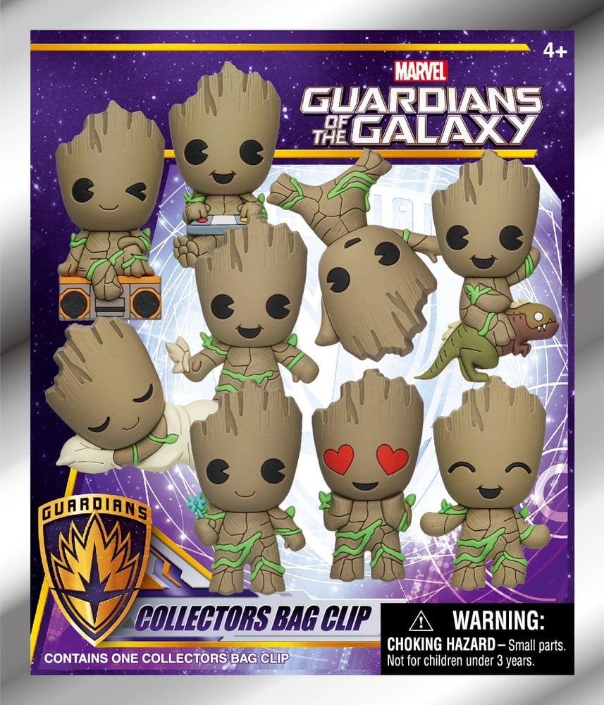 Marvel Groot 3D PVC Bag Clips Series 1 Blind Bag Display (24)