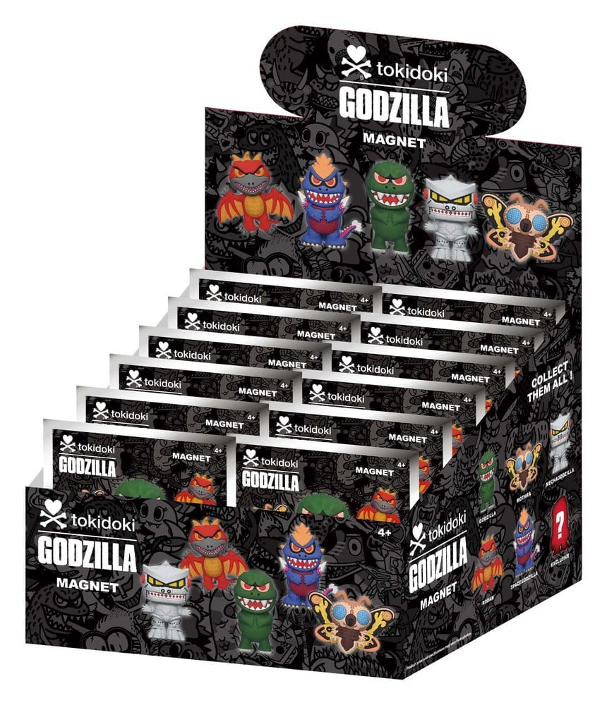 Tokidoki x Godzilla Magnets Blind Pack Serie 1 Display (12)