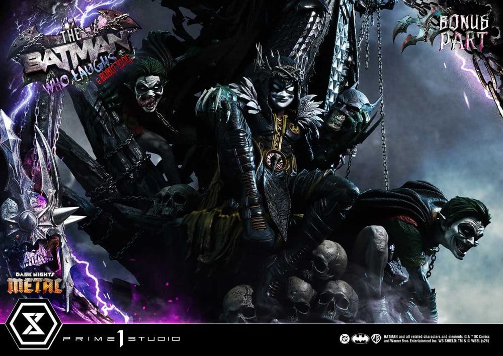 DC Comics Museum Masterline Statue 1/3 Dark Nights: Death Metal The Batman Who Laughs & Robin King DX Bonus 85 cm