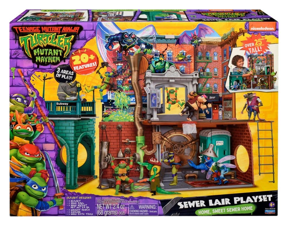 Teenage Mutant Ninja Turtles: Mutant Mayhem Playset Sewer Lair New Version