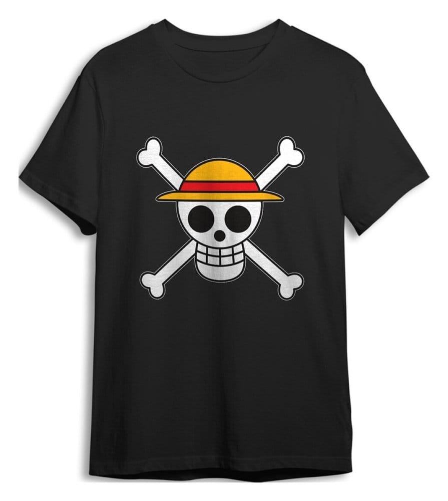 One Piece T-Shirt Skull Black Size L