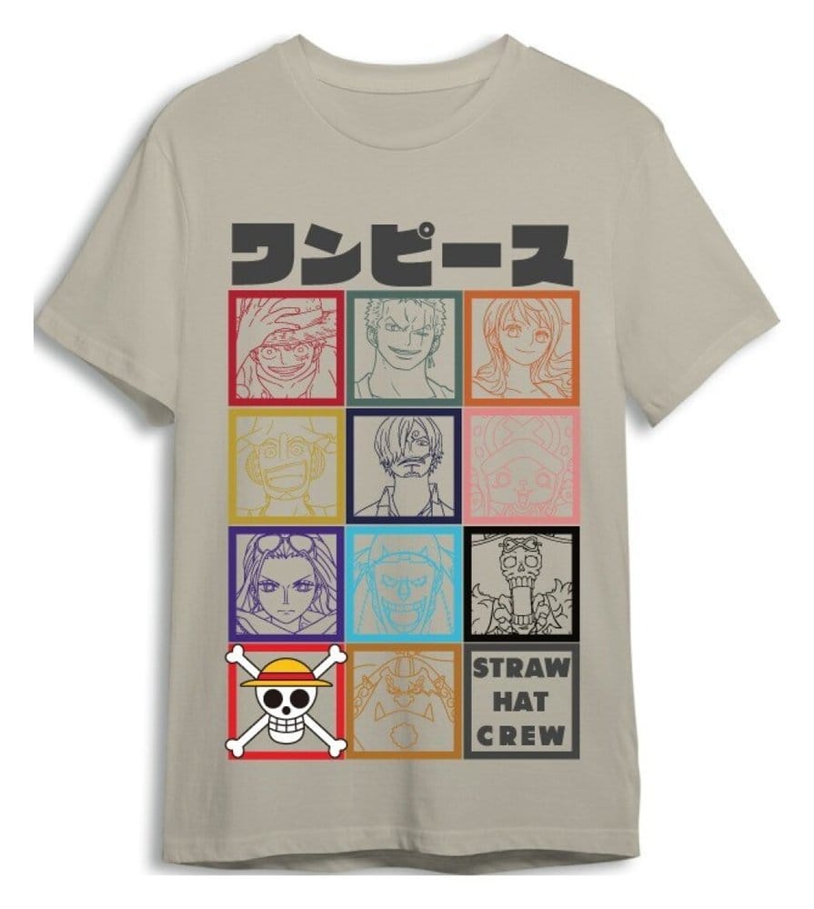 One Piece T-Shirt Straw Hat Crew Sand Size S