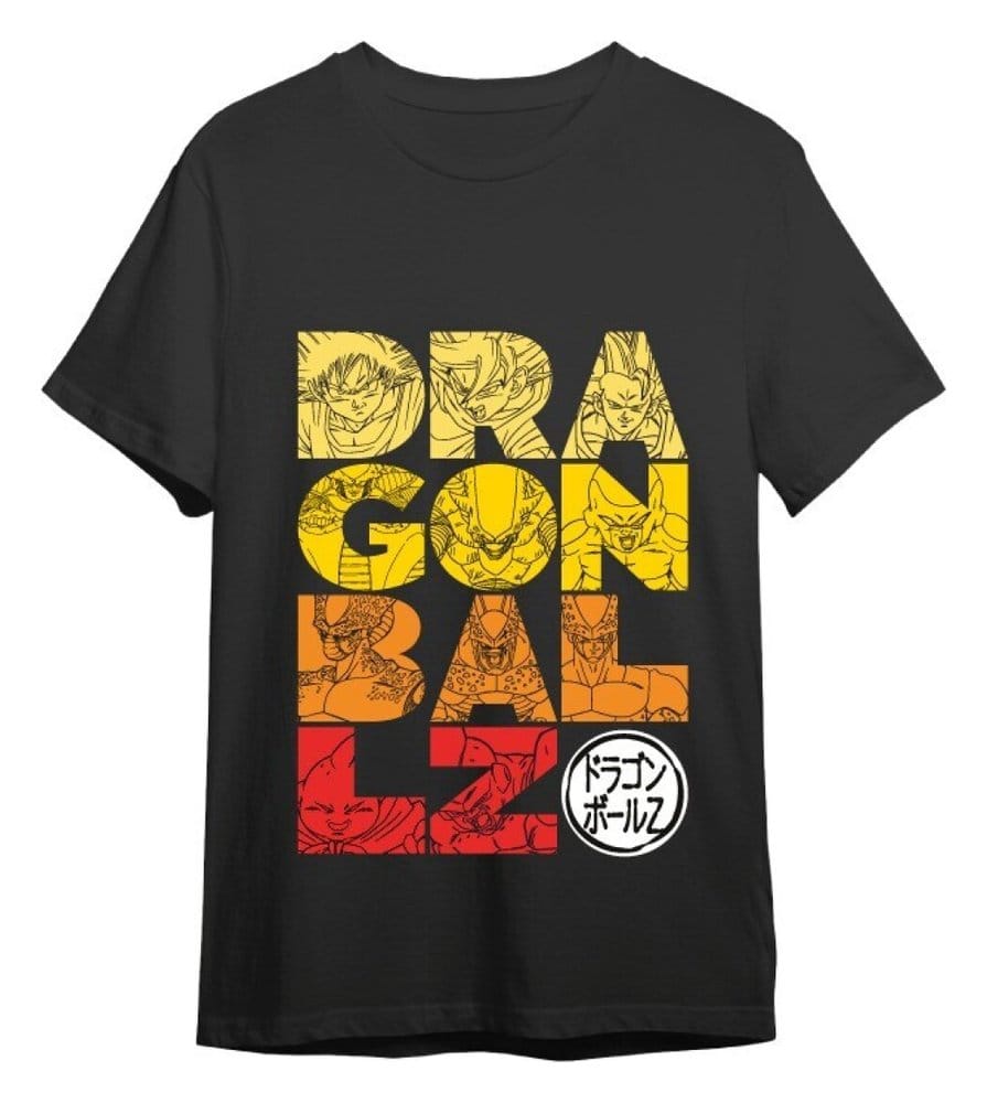 Dragon Ball T-Shirt Letters Black Size XL