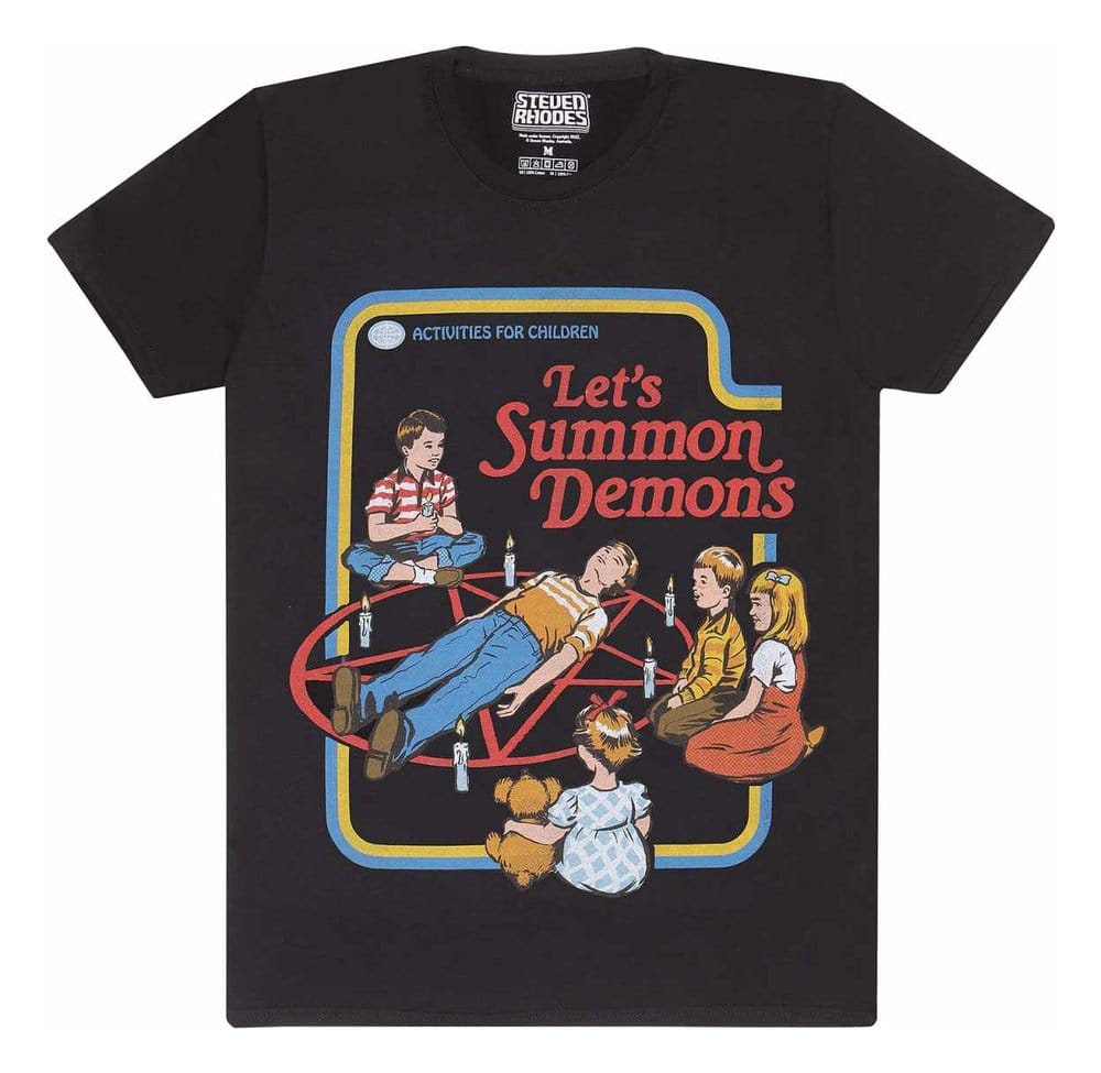 Steven Rhodes T-Shirt Lets Summon Demons Black Size L