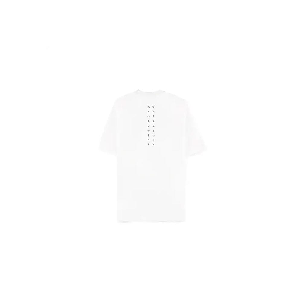 PlayStation T-Shirt Logo White Loose Fit Size S
