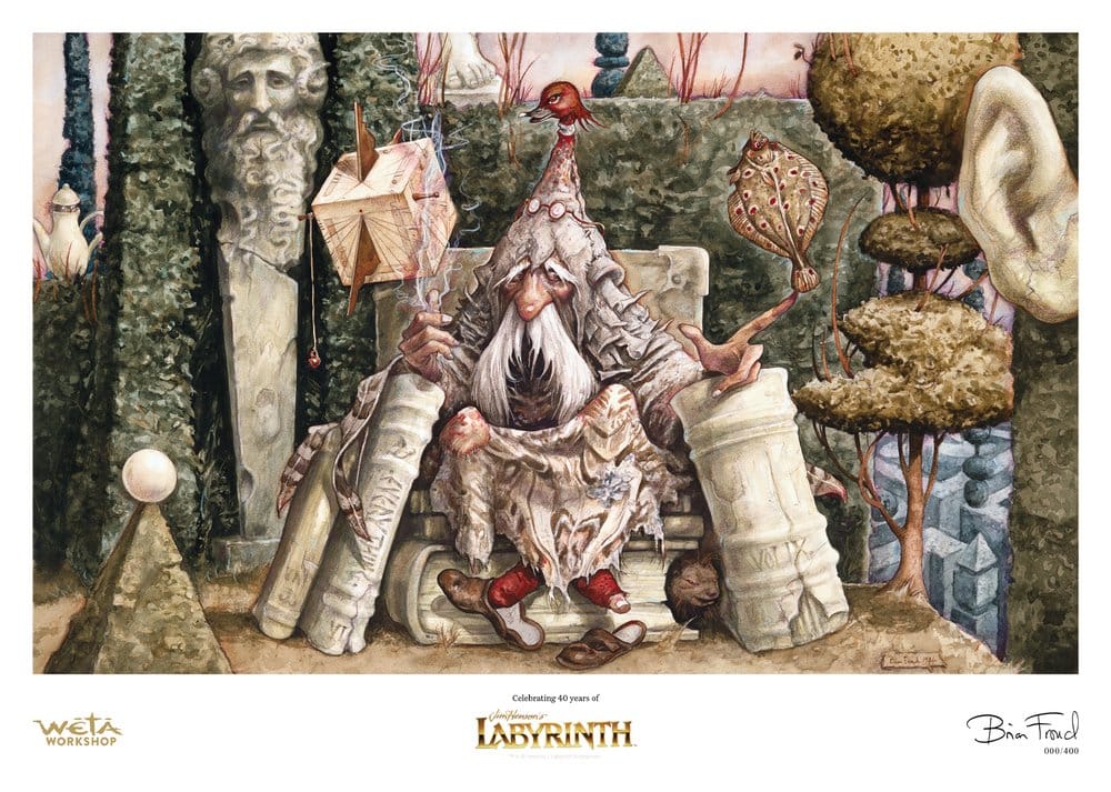 Labyrinth (1986) Printed Art Wiseman of the Labyrinth Limited Edition 30 cm