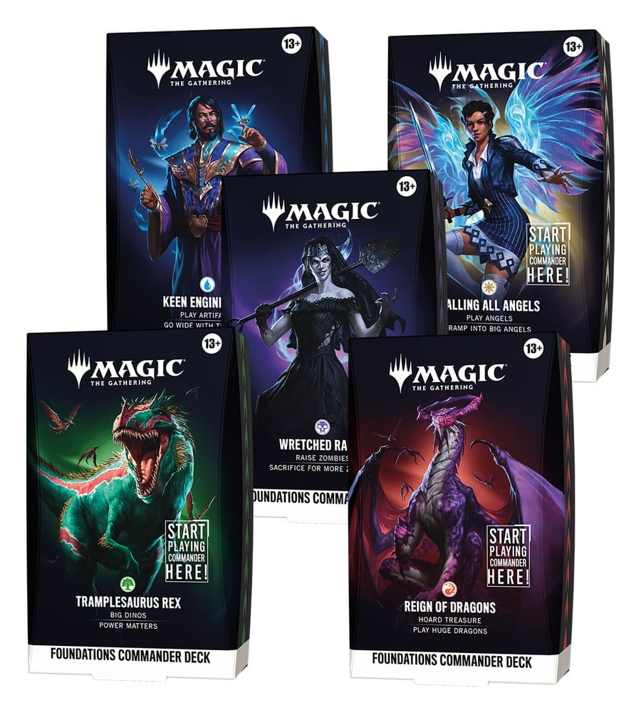 Magic the Gathering Foundations Commander Decks Case (5) english