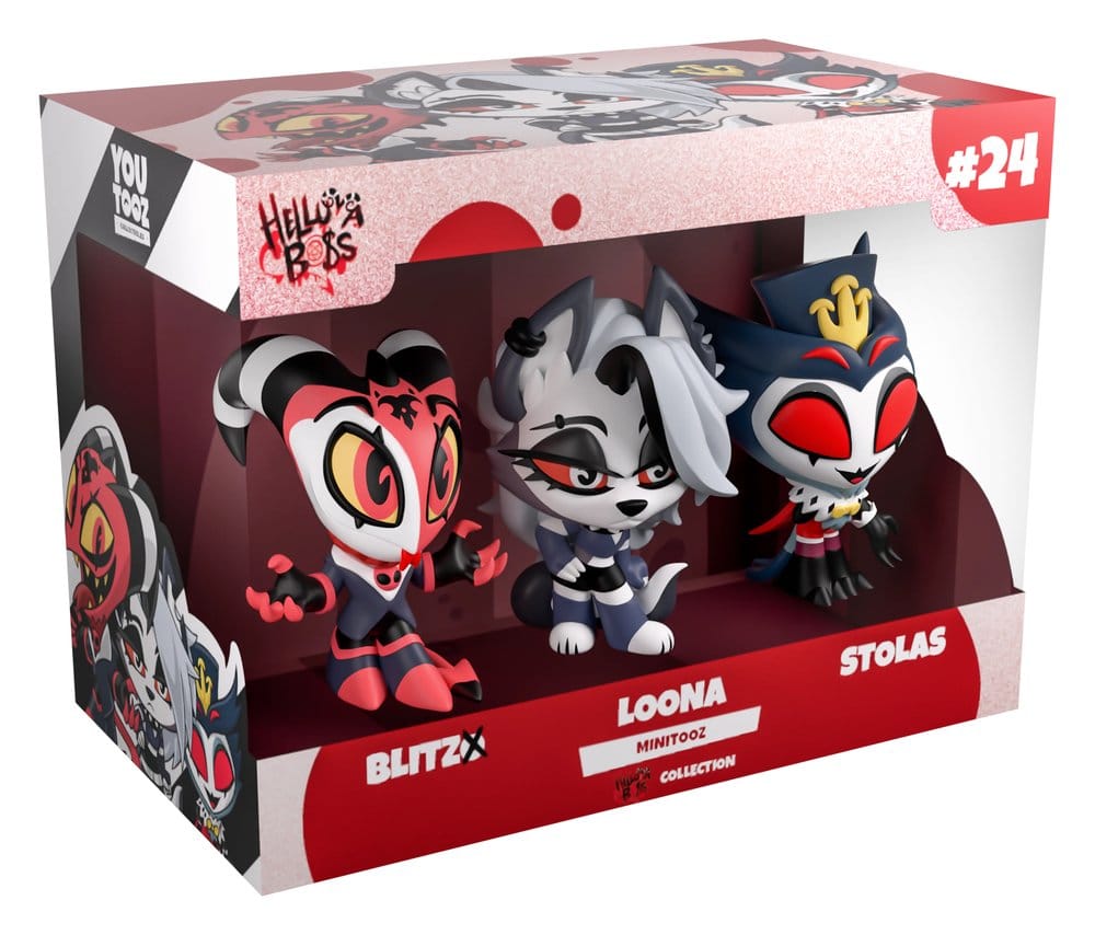 Helluva Boss Mini Tooz Mini Figures 3-Pack Blitzo, Loona & Stolas