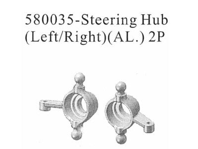 580035 Steering arm Aluminium left & right