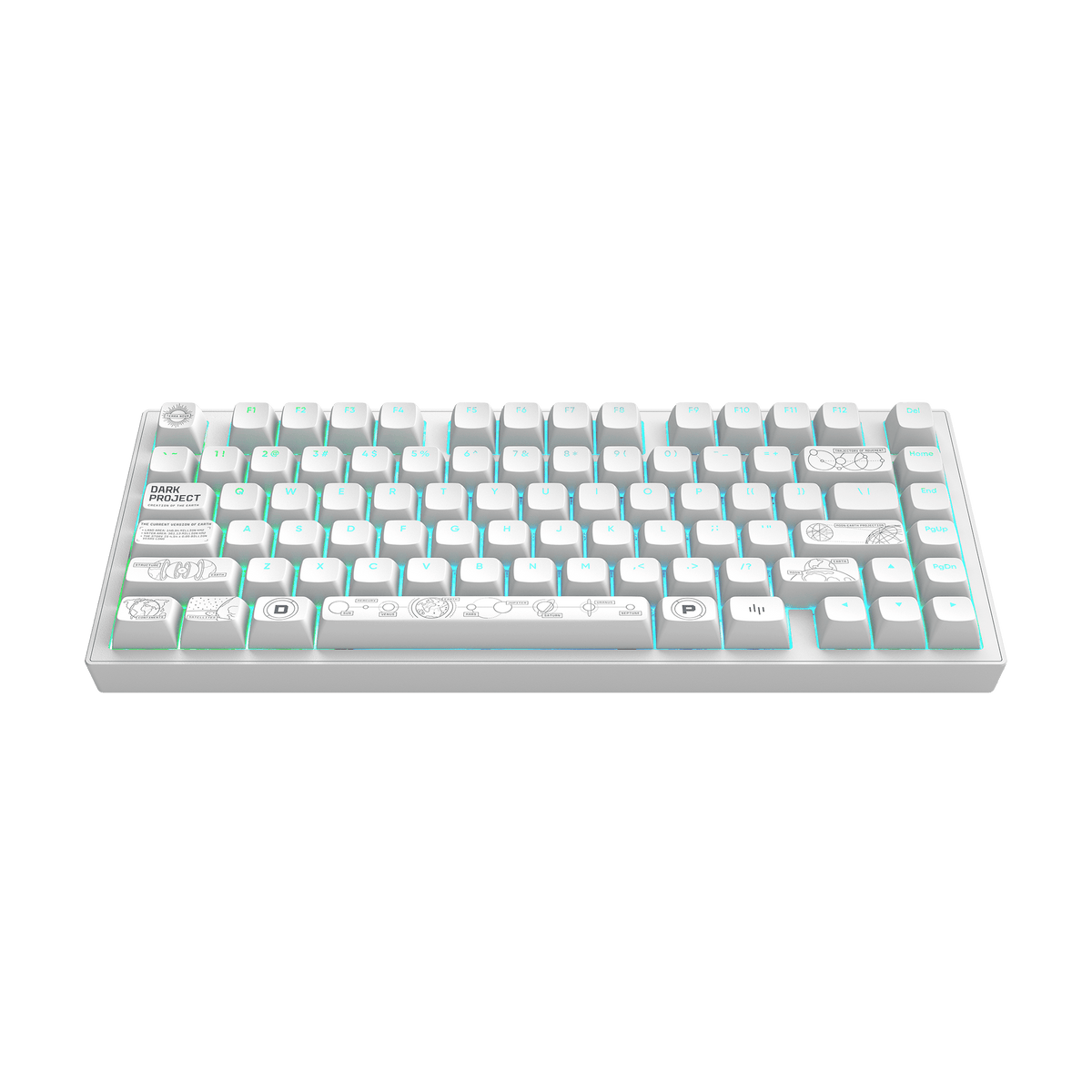 Dark Project ALU Terra Nova R2 White - Wireless Gaming Keyboard (ANSI)